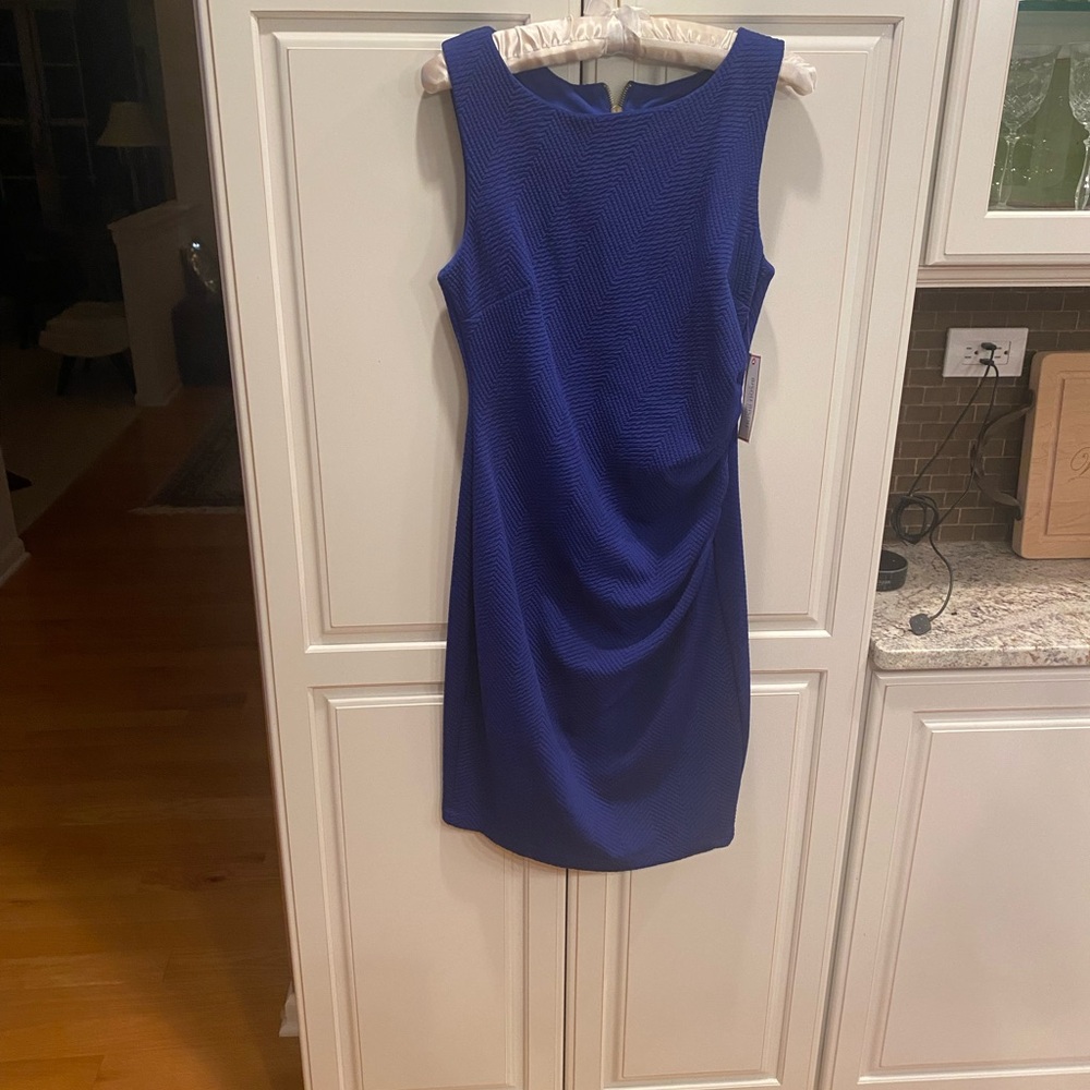 Bisou Bisou Blue Textured Dress